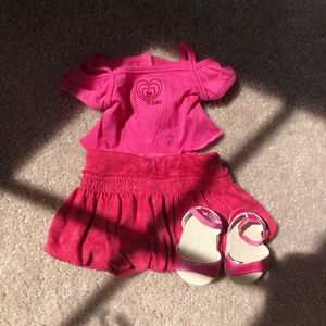 AG sweetheart top and skirt